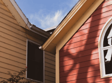 Red siding detail